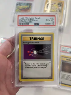 Energy Retrieval PSA 10 Base Set Shadowless #81 Pokemon - Image 1