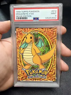 1999 Topps Pokemon Dragonite #149 Movie Edition PSA 9 - Image 1