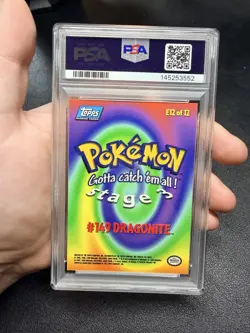 1999 Topps Pokemon Dragonite #149 Movie Edition PSA 9 - Image 2