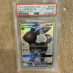 Pokemon Umbreon GX Hidden Fates Full Art #SV69 PSA 10 Gem Mint - Image 3
