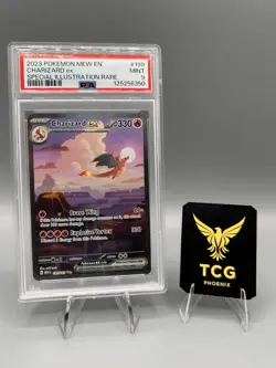 2023 POKEMON MEW EN-151 SPECIAL ILLUSTRATION RARE #199 CHARIZARD EX PSA 9 - Image 1