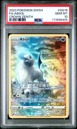 2023 Pokemon Sword And Shield Crown Zenith Fa Absol #GG16 PSA 10 - Image 1