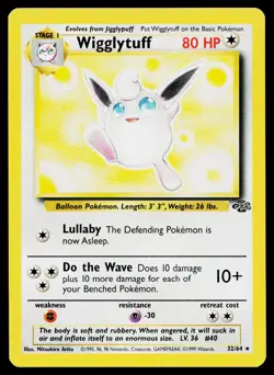 Wigglytuff 32/64 Rare Jungle Pokemon Heavily Played - Image 1