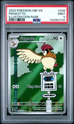 142064746 Pidgeotto 2023 Pokemon SV Obsidian Flames - OBF EN #208 PSA 9 - Image 1