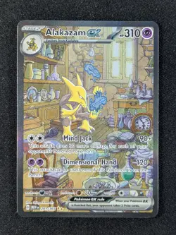 2023 Pokemon ALAKAZAM EX #201/165 Scarlet & Violet 151 Special Illustration Rare - Image 1