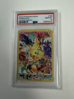 Pikachu 160/159 PSA 10 Crown Zenith Secret Rare Full Art Pokemon GEM MINT - Image 1