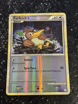 Pokemon TCG Farfetch'd 19/123 Heartgold & Soulsilver Reverse Holo - Image 1