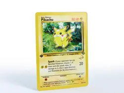 Pikachu POKEMON 60/64 1999 1st Edition Wizards GOLD W STAMP VERY GOOD USED M07 - Image 2