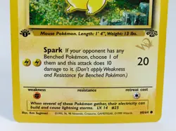 Pikachu POKEMON 60/64 1999 1st Edition Wizards GOLD W STAMP VERY GOOD USED M07 - Image 4