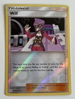 Will 208/236 Pokemon TCG SM Cosmic Eclipse Reverse Holo LP - Image 1
