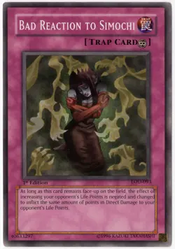2x LOD-093 Bad Reaction to Simochi 1st Edition NM Legacy of Darkness Yugioh - Image 1