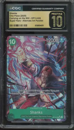 2025 One Piece Carrying On His Will Super Rare Shanks Pristine CGC 10 - Image 1