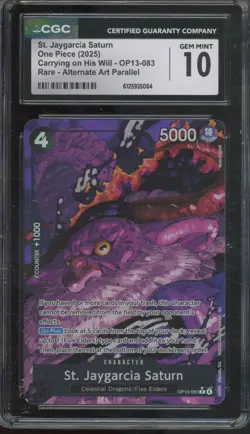 2025 One Piece Carrying On His Will Rare St Jaygarcia Saturn Gem Mint CGC 10 - Image 1