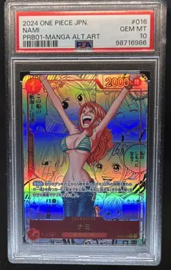 2024 One Piece Japanese Nami Manga Alternate Art #PRB01-016 PSA 10 GEM MINT - Image 1