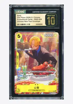 One Piece CGC 10 PRISTINE Sanji SR Promo 2026 EB02-054 New Year Envelope Chinese - Image 1