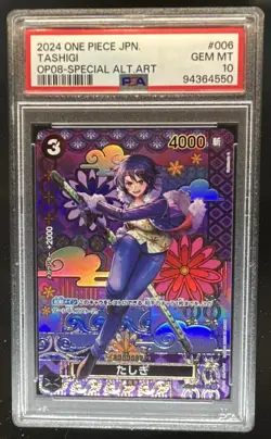 2024 One Piece Japanese Tashigi Special Alternate Art #OP08-006 PSA 10 GEM MINT - Image 1