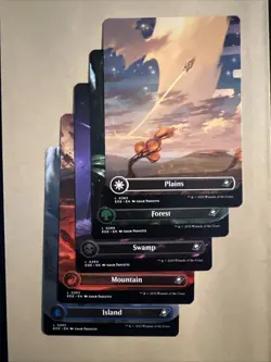 MTG Edge of Eternities Full Art Regular Borderless Basic Land Set 1 of Each NM - Image 1