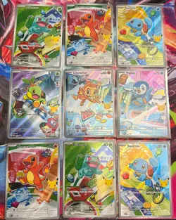 Pokemon 2026 First Partner Illustration Collection Series 1 Promos - Lot 9 Cards - Image 1
