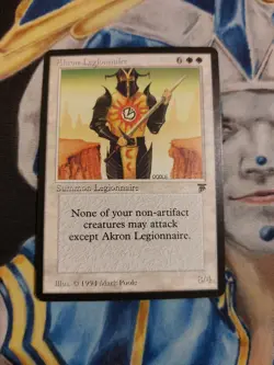 Akron Legionnaire MTG Legends Rare White Creature Near-Mint x1 GG1 - Image 1