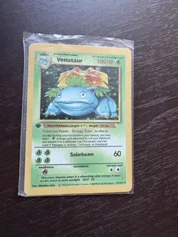 Pokemon TCG Venusaur 15/102 Base Set Holo Rare 1999 Wizards Copyright Card - Image 1