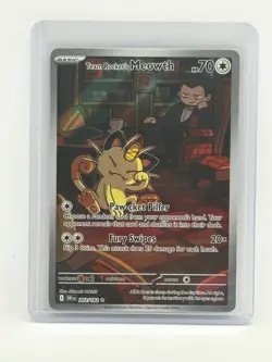 Pokemon TCG Team Rockets Meowth Card 203/182 Destined Rivals - Image 1