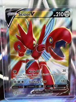 Scizor V (Full Art) 183/189 SWSH03: Darkness Ablaze Pokemon Card 2020 - Image 1