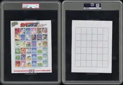 Charizard Gengar Typhlosion Pokemon Card Stamp Sheet Nippon Shogakukan PSA 4 - Image 3