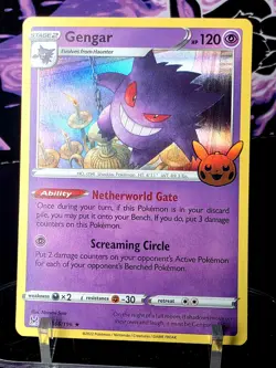 Pokemon TCG Holo Gengar 066/196 Holiday Stamp Card Trick Or Trade 2022 - Image 1