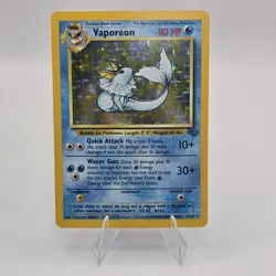 1999 Vaporeon Pokemon Card Holo Jungle Set 12/64 WOTC Vintage - Image 2