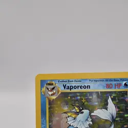 1999 Vaporeon Pokemon Card Holo Jungle Set 12/64 WOTC Vintage - Image 3