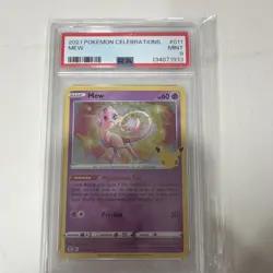Pokemon TCG Mew 011/025 Celebrations Holo Rare PSA 9 Mint Graded Card - Image 1