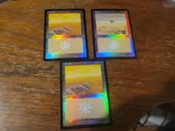 3x Mercadian Masques Foil Plains MTG Magic The Gathering Card Vintage Land 2 Art - Image 1