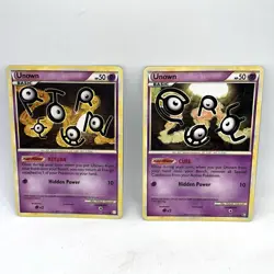 Unown 54/123 & 51/102 HeartGold SoulSilver Pokemon Card - Image 1