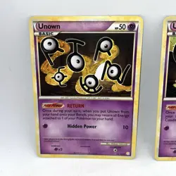 Unown 54/123 & 51/102 HeartGold SoulSilver Pokemon Card - Image 2