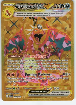 Charizard ex 228/197 Hyper Rare Holo SV03: Obsidian Flames NM Pokemon - Image 1
