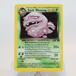 Pokemon TCG - Dark Weezing 14/82 Team Rocket Holo Rare WOTC - EXC/NM Indent - Image 2