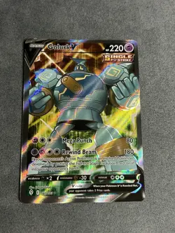 Pokemon TCG Golurk v Evolving Skies Holo Ultra Rare Card 181/203 - Image 1