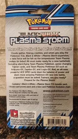 Pokemon 2013 Black & White Plasma Storm Checklane Blister Pack Factory Sealed - Image 2