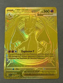 Mega Charizard Y EX 294/217 Gold Hyper Rare, Ascended Heroes, Pokemon TCG (NM) - Image 2