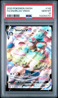 142064751 Snorlax VMAX 2020 Pokemon Sword & Shield #142 PSA 10 - Image 1