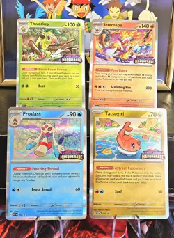 Pokemon Twilight Masquerade Stamped Pre-Release 115 116 117 118 Promo Set SVP NM - Image 1