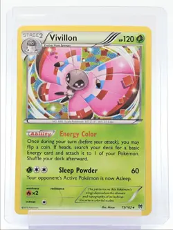 VIVILLON 2015 POKEMON XY BREAKTHROUGH RARE HOLO 15/162 Q5677 - Image 1
