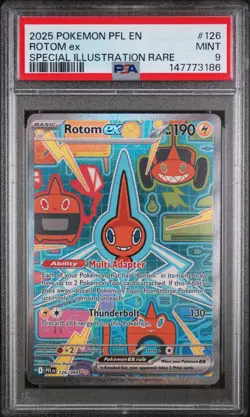 2025 Pokemon ME Phantasmal Flames #126 Full Art Special Rotom ex SIR PSA 9 Mint - Image 1