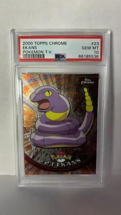 PSA 10 2000 Pokemon Topps Chrome Ekans GEM MINT #23 - Image 1