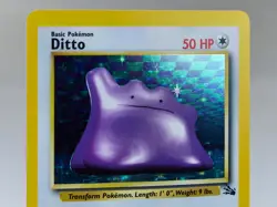 DITTO HOLO POKEMON 3/62 1999 Wizards Fossil #3 EXCELLENT CONDITION USED M06 - Image 4