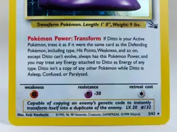 DITTO HOLO POKEMON 3/62 1999 Wizards Fossil #3 EXCELLENT CONDITION USED M06 - Image 5
