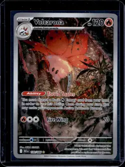 2025 Pokemon Black Bolt Volcarona Illustration Rare #100/086 - Image 1