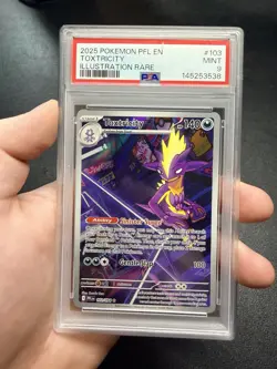 2025 POKEMON PFL EN-PHANTASMAL FLAMES ILLUSTRATION RARE #103 TOXTRICITY PSA 9 - Image 1