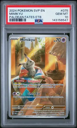 2024 POKEMON SVP EN-SV BLACK STAR PROMO #075 MIMIKYU PSA 10 - Image 1