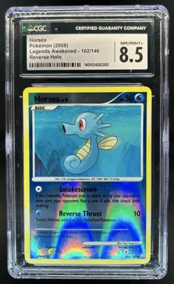 2008 Pokemon DP Legends Awakened Horsea Reverse Holo #102/146 CGC 8.5 - Image 1